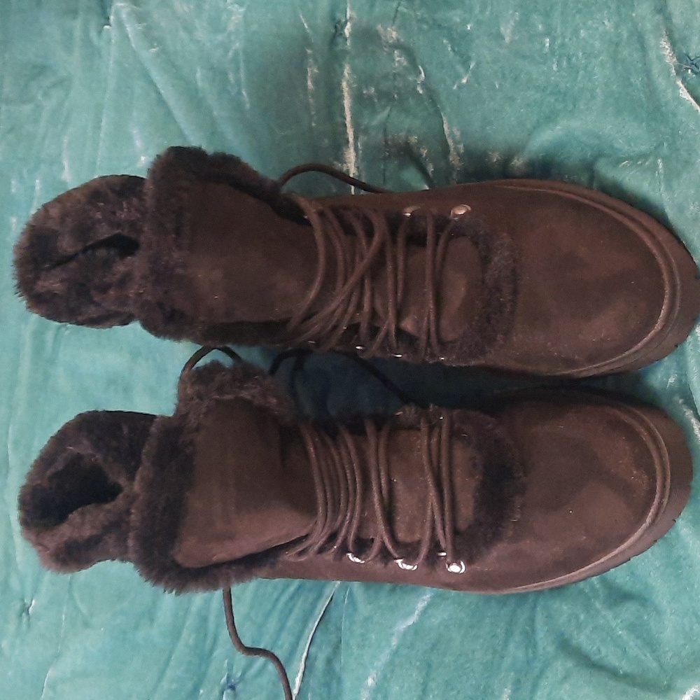 Black hightop booties